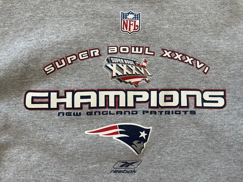 Nike New England Patriots Super Bowl XLIX Pullover Hoodie (Gray) - Large