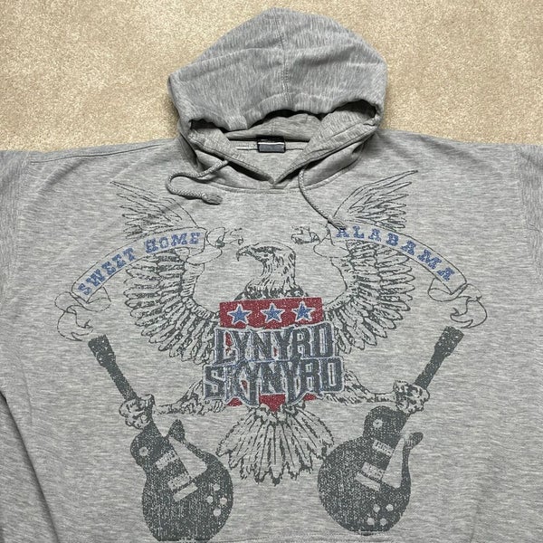 Lynyrd Skynyrd Band Sweatshirt Men Large Adult Rock Music Retro Skull Hoodie USA