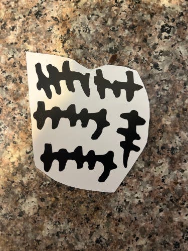 Goalie Mask Decals - Stitches