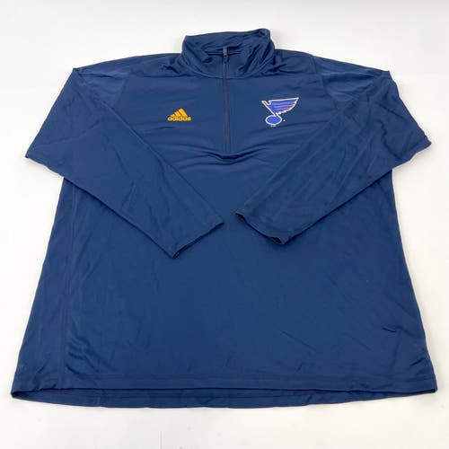 Player Issued - Navy Blue St. Louis Blues 1/2 Zip Long Sleeve | #X480