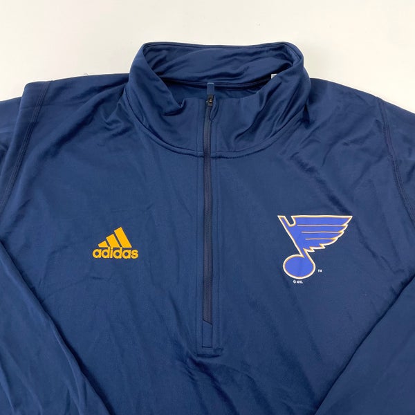 St Louis Blues Adidas Grey Squad Hood