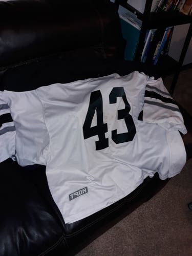 White Used Goalie Cut Jersey
