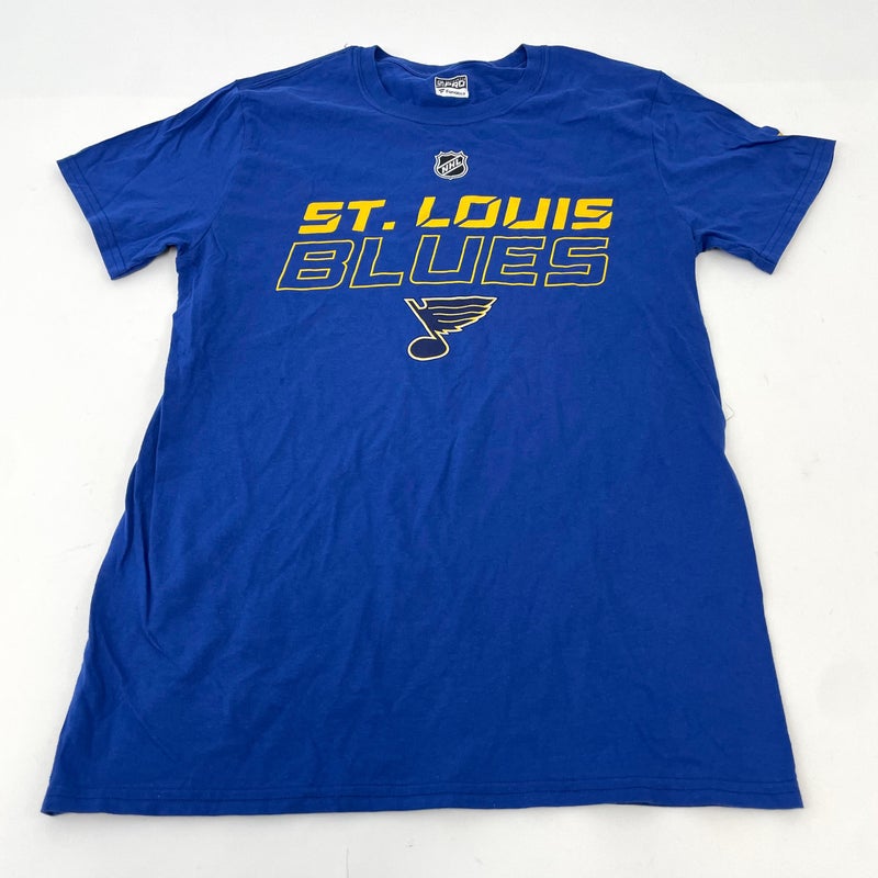 Vintage St Louis Blues NHL Hockey 1/4 Zip Short Sleeve Shirt - Men's Medium  New!