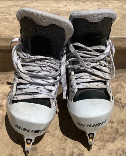 Used Bauer Regular Width Size 7.5 Reactor 9000 Hockey Goalie Skates