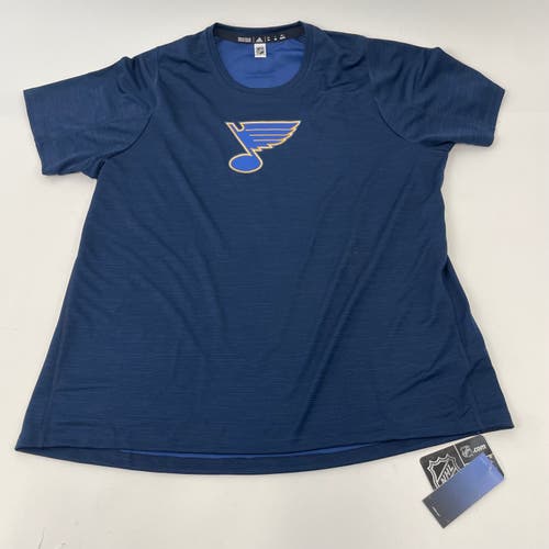 Player Issued - Blue St. Louis Blues Adidas Short Sleeve | #X471