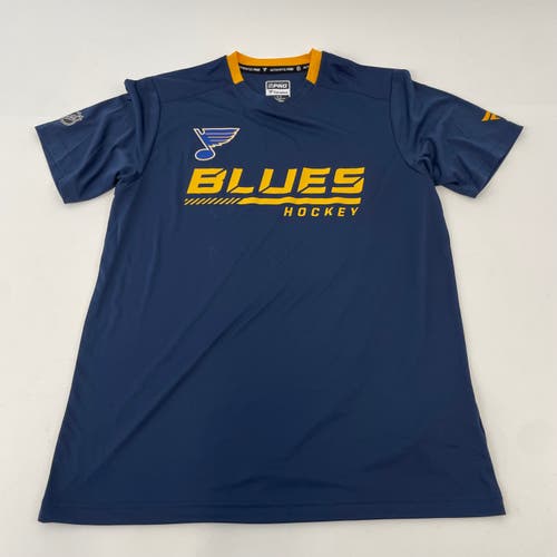 Player Issued - Navy Blue St. Louis Blues Fanatics Tshirt - #X459