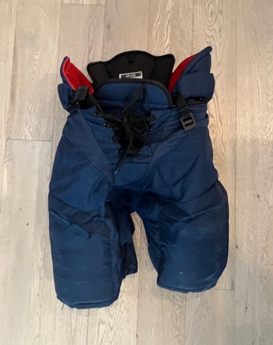 Used CCM HP45X Pro Stock  Pants  Navy Medium  Winnipeg Jets organization (6)