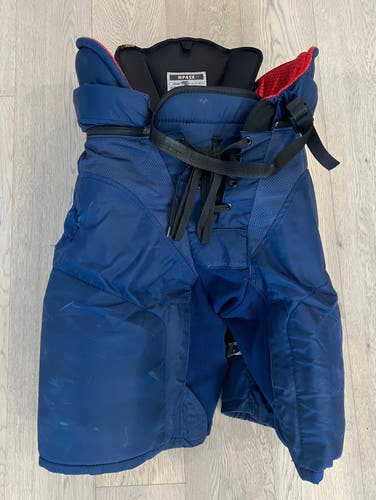 Used CCM HP45X Pro Stock  Pants  Navy Medium  Winnipeg Jets organization (8)