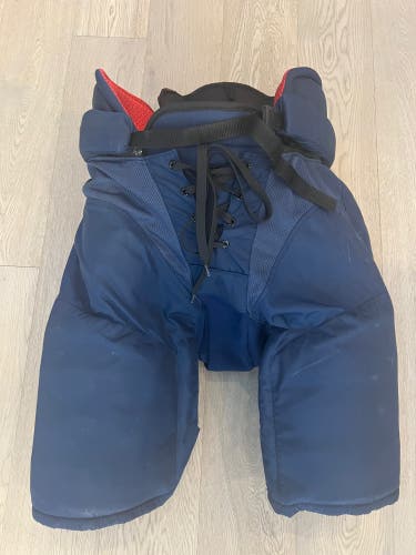 Used CCM HP45X Pro Stock  Pants  Navy Medium  Winnipeg Jets organization (10)