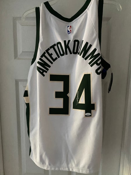Giannis Antetokounmpo Autographed White Milwaukee Bucks Jersey