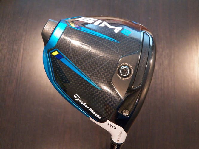 RIGHT HAND TAYLORMADE SIM2 GOLF DRIVER 8* BLACK HAND CRAFTED HZRDUS 6.0 STIFF