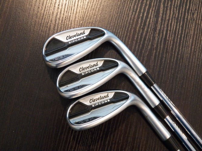 RIGHT HAND CLEVELAND CBX ZIPCORE GOLF WEDGE SET 50,54,58 DG 115 WEDGE FLEX