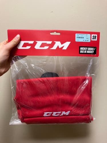 New CCM Red and Blue SR Socks 30"