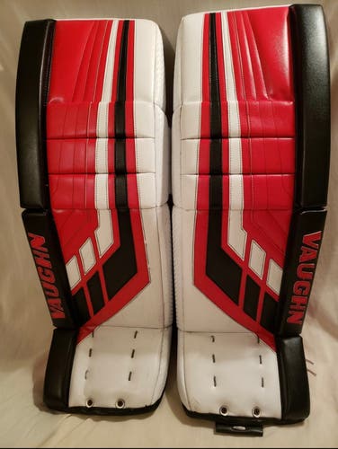 Used 34" Vaughn Velocity VE8 Pro Carbon Goalie Leg Pads Pro Stock