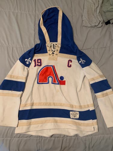 Rare Vintage White Joe Sakic Montreal XL Hockey Sweatshirt