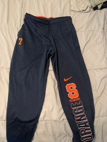 RARE Blue Syracuse Lacrosse Team Issued Large Nike Pants