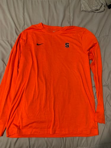 Team Issued Syracuse Lacrosse Orange XL Nike Shirt