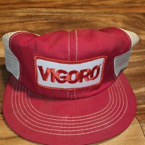 Vintage Vigoro Farmer Seed Weed Trucker Patch Mesh Hat Vtg K Product Snapback
