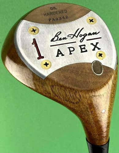 Hogan Apex Vintage Persimmon #1 Wood Stiff S-Flex Steel Shaft MINT! #3088