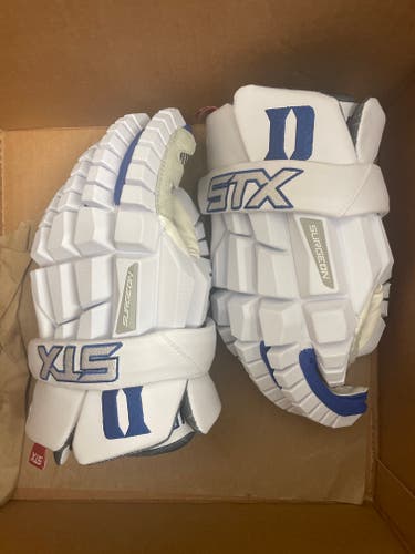 New DUKE CUSTOMIZED Player's STX Surgeon RZR Lacrosse Gloves 13"