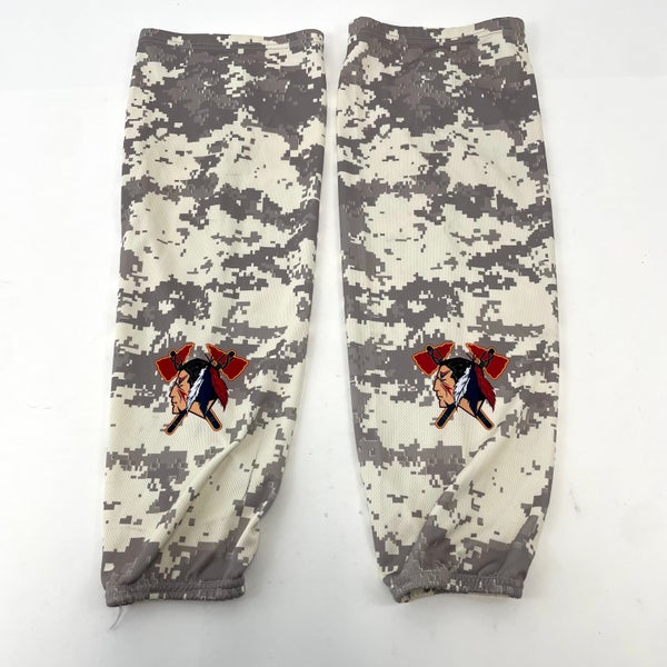 Like New Camo Johnstown Tomahawks Hockey Socks - Adult Large