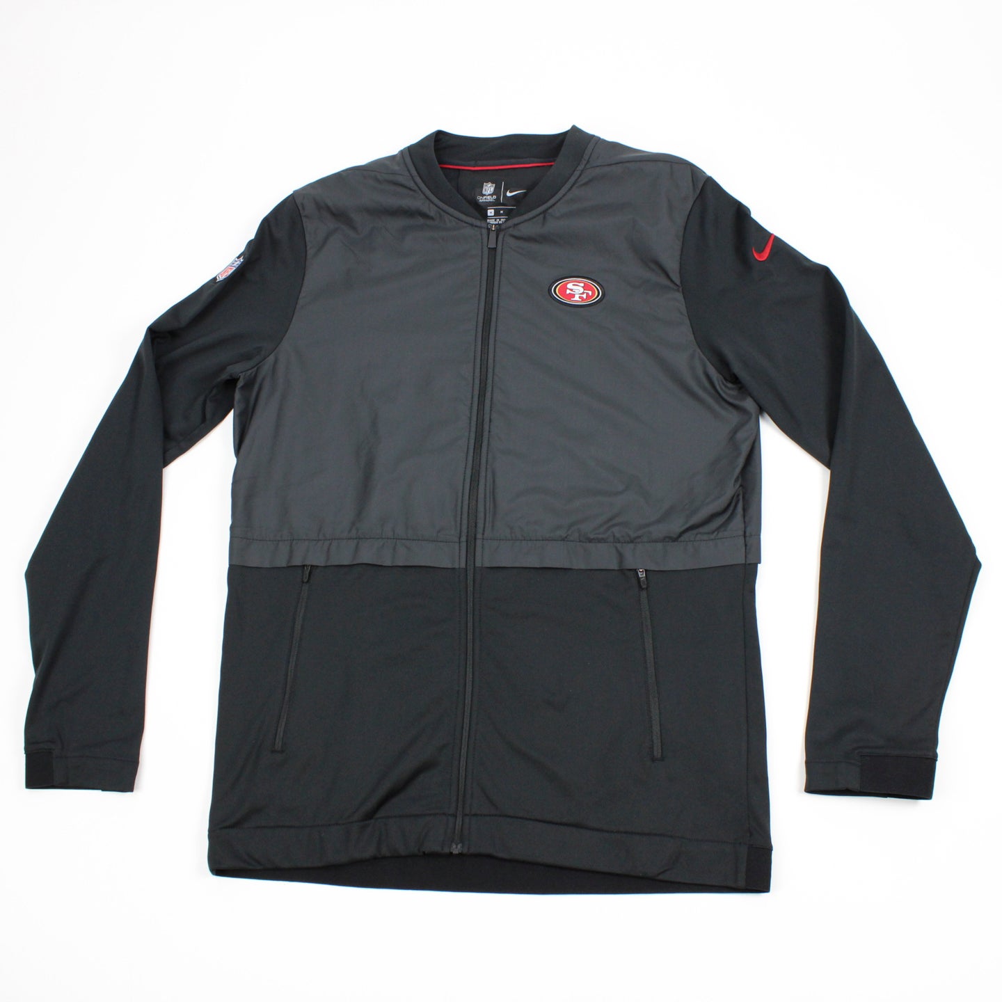 San Francisco 49ers Nike Sideline Elite Hybrid Full-Zip Jacket - Black