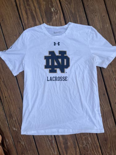 University of Notre Dame Lacrosse Team Issued Under Armour Tee Shirt