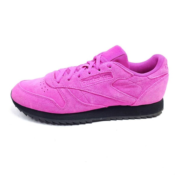Reebok Classic Womens Leather Ripple Size 8 FV5498 Suede Pink Sneakers | SidelineSwap