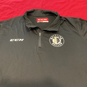 ECHL Wheeling Nailers 1/4 Black CCM Team Issued Pullover Size 2XL