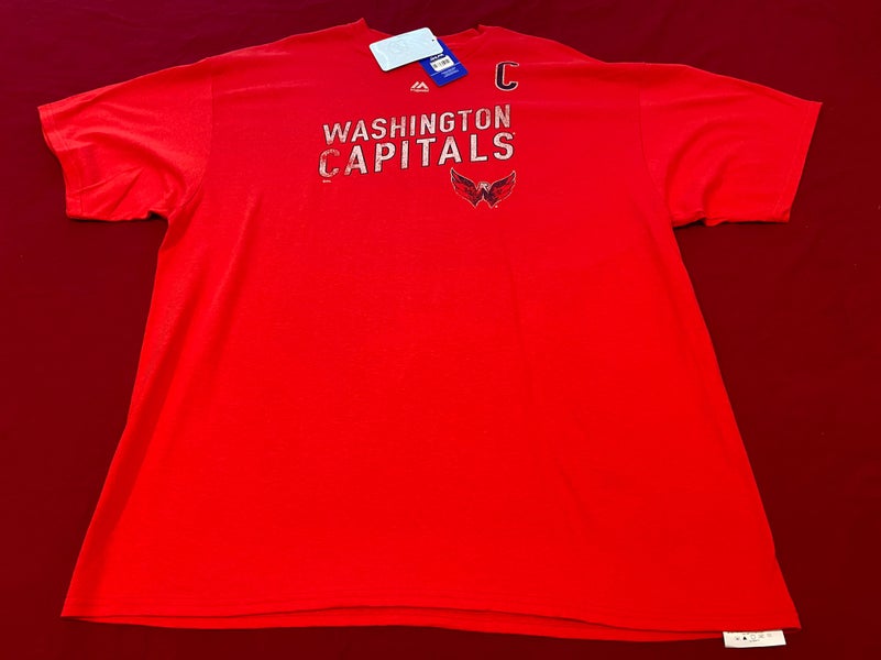 Knights Apparel Men's Alex Ovechkin Red Washington Capitals Long Sleeve T-Shirt Size: 3XL