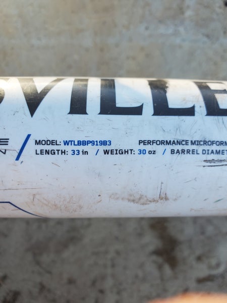Used BBCOR Certified 2019 Louisville Slugger Composite Prime 919 Bat (-3) 30 oz 33"