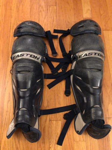 Navy Blue Easton Catcher's Leg Guards (ages 12-15)