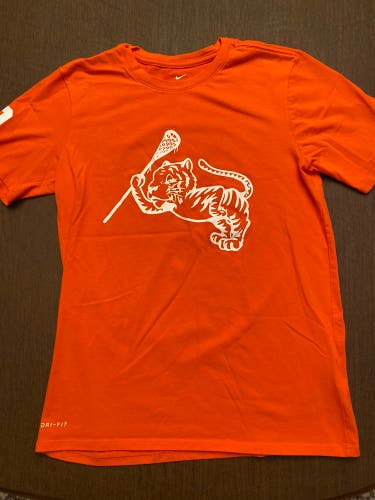 Clemson Lacrosse Nike Orange Short Sleeve Shooting Shirt - Small