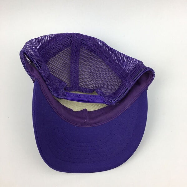 Vintage 90s Colorado Rockies Purple Mesh Trucker Snapback Hat Cap