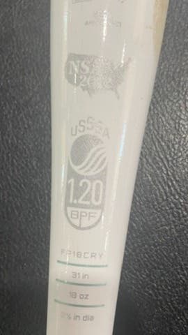 2020 Easton Alloy Crystal Bat (-13) 18 oz 31" Used 1 season good condition
