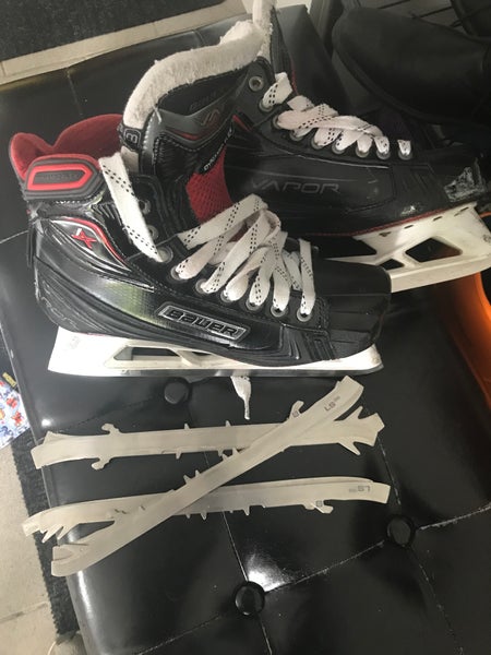 Senior Used Bauer Vapor 1X Hockey Goalie Skates Regular Width Size 8