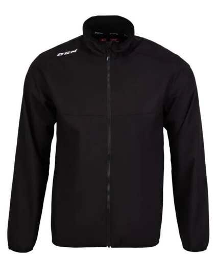 CCM Adult Midweight Rink Suit Team Jacket Ice Hockey Warm Up Size XL NEW BLACK