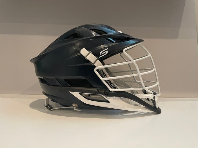 Navy Cascade S Helmet | White Chinstrap