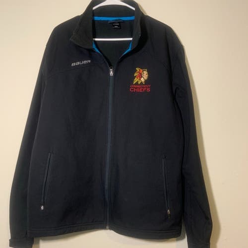 Black Connecticut Cheifs Hockey XL Bauer Jacket