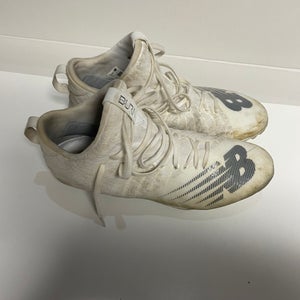 New Balance Burn2 Mid White Cleats Size 11