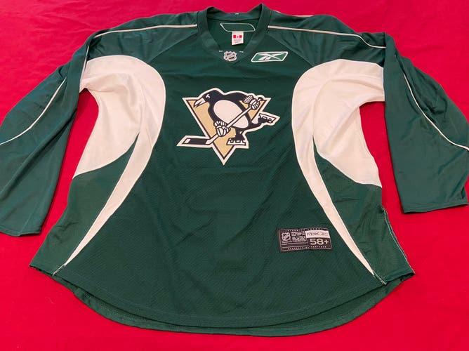 NHL Pittsburgh Penguins Green Reebok 58+ Practice Jersey * Made in Canada