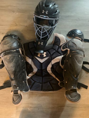 Used Youth Under Armour Catcher's Combo