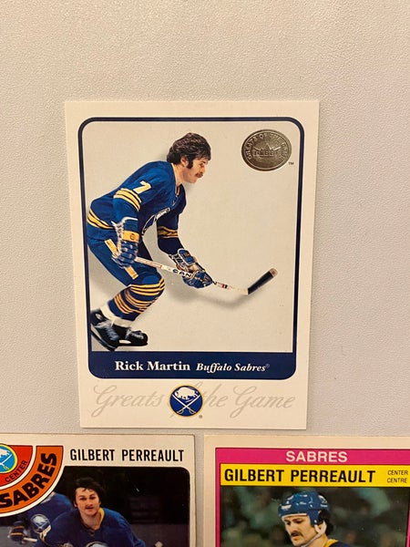 NHL HOCKEY VINTAGE GILBERT PERREAULT & RICK MARTIN BUFFALO SABRES TRADING CARDS