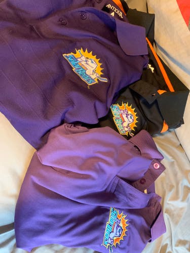 RARE! Set of 3 Orlando Solar Bears ECHL polos Large