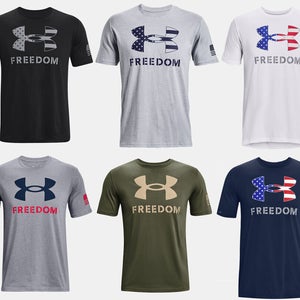 Under Armour Mens UA Freedom Big Flag Logo Short Sleeve Graphic T-Shirt SS Tee