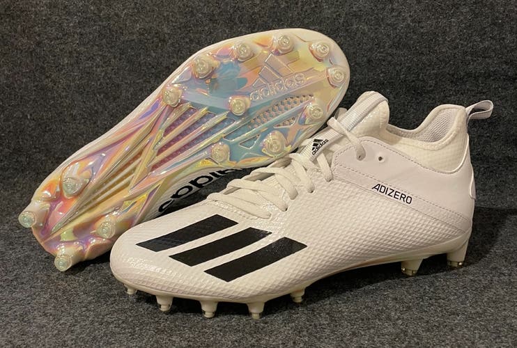 Men’s Adidas SM Adizero Scorch Football Cleats White FX1281 Size 10.5