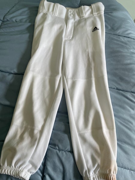 White Adult Small Adidas Game Pants