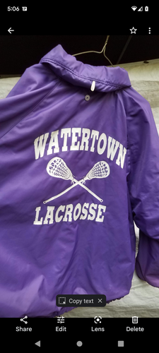 Watertown (NY) Lacrosse Adult Purple, XL Jacket