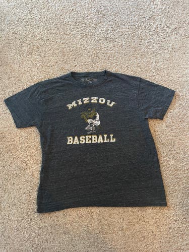 Men’s Gray Used MIZZOU Baseball XXL Victory Fanwear Shirt
