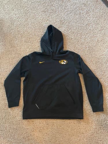 Black Used MIZZOU XL Nike Therma-Fit Hooded Sweatshirt